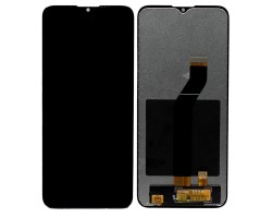 LCD kijelző Motorola Moto G8 Power Lite (érintőpanel, átvezető fóliával) fekete